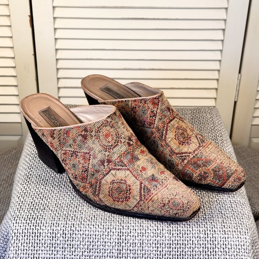 Matisse Sheryl Southwestern Tapestry Mule Block Heels Boho Western Women's 10